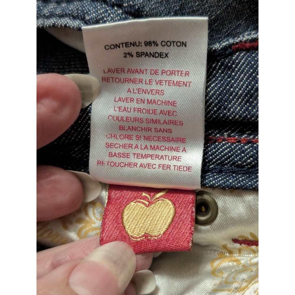 Vintage Y2K Apple Bottoms Jeans Womens 9/10 Low Rise Bootcut Embroidered Pockets - Picture 12 of 16